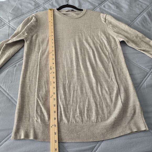 Icebreaker 100% Merino Wool Men's Sweater Large Gray lightweight Crew Neck - Picture 4 of 7